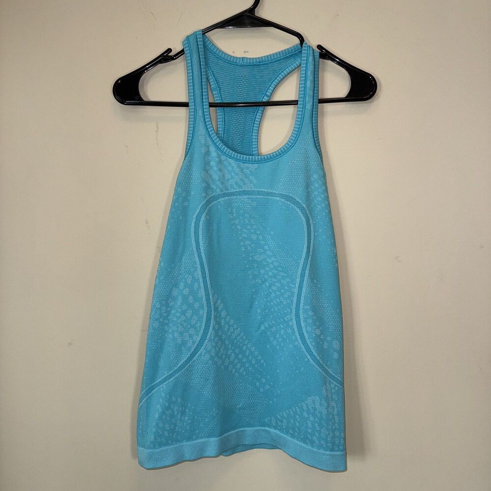 Lululemon Women’s Vibrant Teal Blue Swiftly Tech Racerback Tank Top size 4